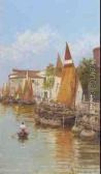 Boat Oil Painting by Antonietta Brandeis