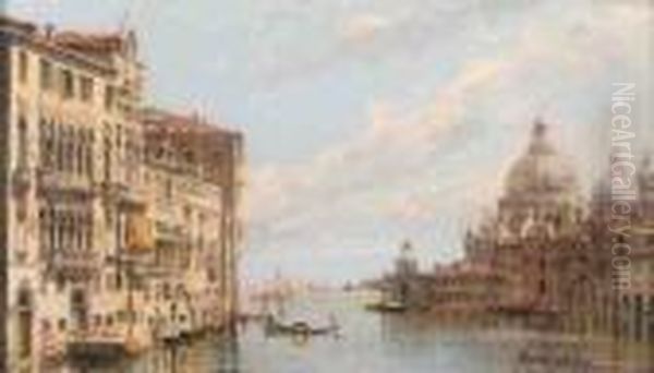 Santa Maria Della Salute And The Entrance To The Grand Canal, Venice Oil Painting by Antonietta Brandeis