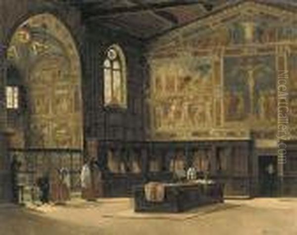 Sacristy Of The Church Of Santa Croce, Florence Oil Painting by Antonietta Brandeis