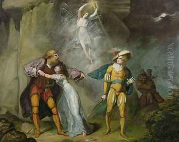 Scene from The Tempest Oil Painting by William Hamilton