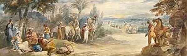 Travellers in Turkey Oil Painting by William Hamilton