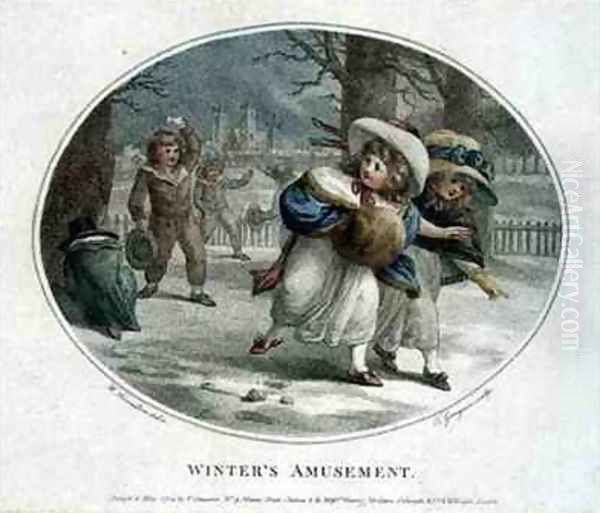 Winters Amusement Oil Painting by William Hamilton