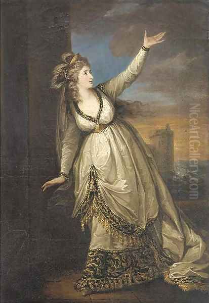 Portrait of Mrs Siddons in the character of Euphrasia in the Grecian Daughter Oil Painting by William Hamilton