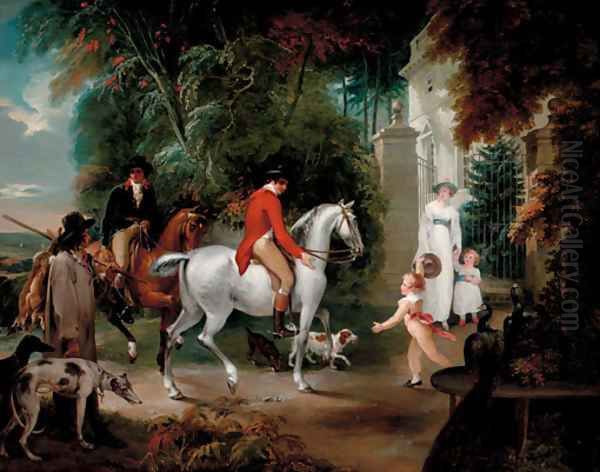 The Duke of Hamilton's Return from Coursing Oil Painting by William Hamilton