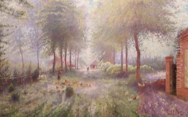 Summer Morning Oil Painting by Adrien Josef Heymans