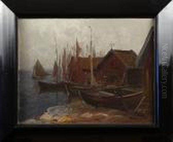 Fiskelage Oil Painting by Carl Brandt