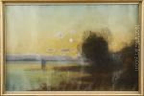 Kunstmotiv Med Segelbat Oil Painting by Carl Brandt