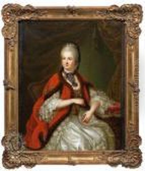 Elisabethauguste Of Pfalz-sulzbach Oil Painting by Carl Brandt