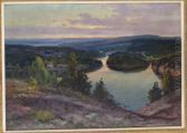 Utsikt Over Dalgangen Oil Painting by Carl Brandt