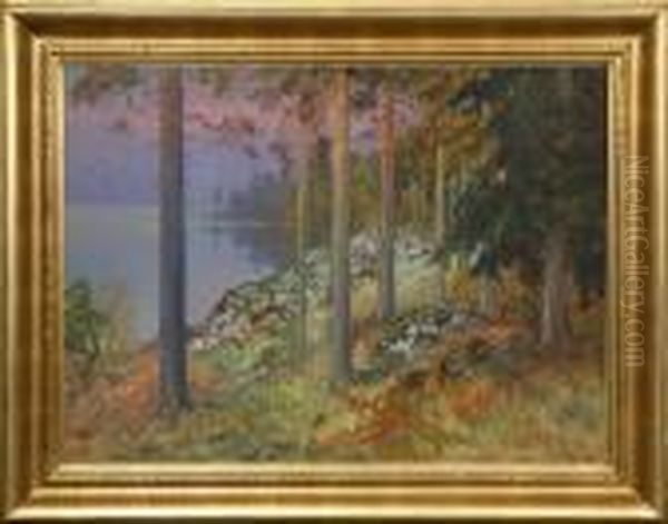 Skargardslandskap Oil Painting by Carl Brandt