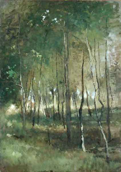 Wood Oil Painting by Thomas Ludwig Herbst