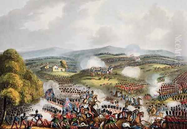 Battle of Quatre Bras Oil Painting by William Heath