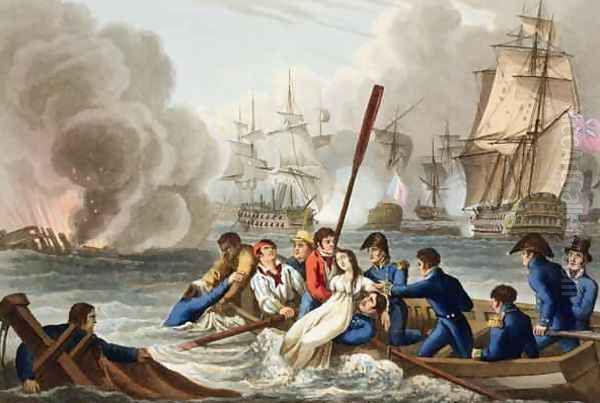 Anecdote at the Battle of Trafalgar Oil Painting by William Heath