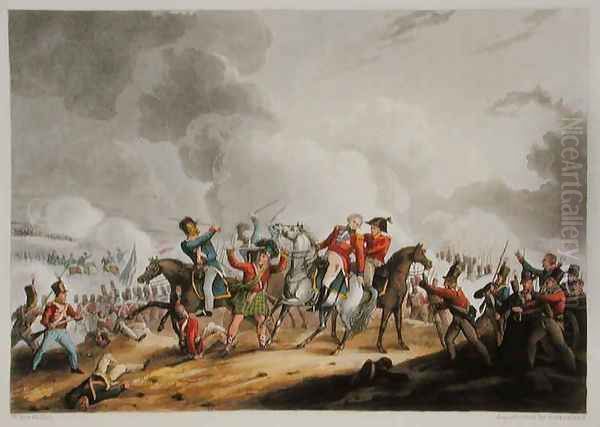 Death of Sir Ralph Abercromby 1734-1801 March 21st 1801 from The Martial Achievements of Great Britain and her Allies from 1799 to 1815 Oil Painting by William Heath