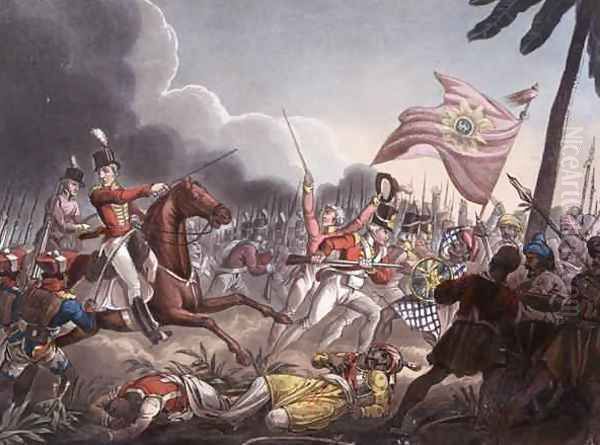 Battle of Assaye Oil Painting by William Heath