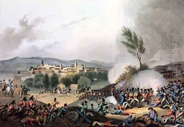 Battle of Vittoria Oil Painting by William Heath