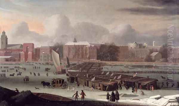 Frost Fair on the Thames Oil Painting by Abraham Danielsz Hondius