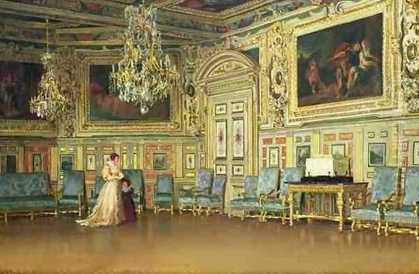 The Oval Salon at Versailles Oil Painting by John Haynes-Williams