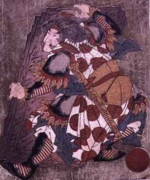 Tajikarao no mikoto from the series 3 designs of breaking gates Oil Painting by Gakutei Harunobu