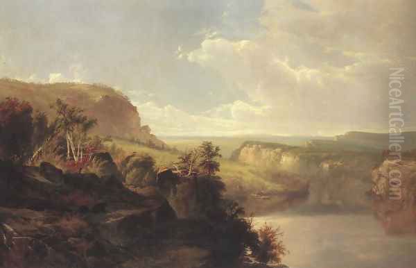 Lake Among The Hills(Lake Mohonk) 1858 Oil Painting by William M. Hart