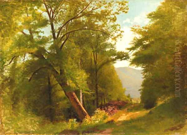 In the Keene Valley Oil Painting by William M. Hart