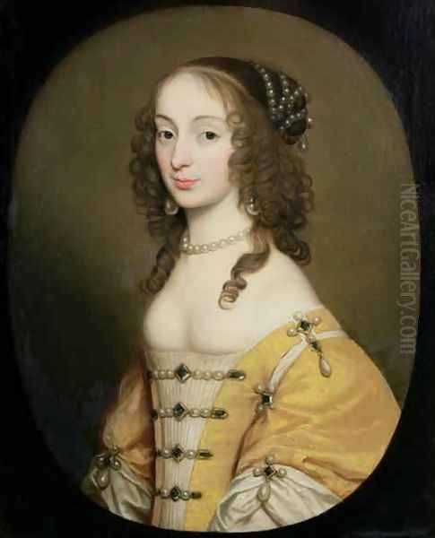 Portrait of Louise Hollandine Princess Palatinate Oil Painting by Gerrit Van Honthorst