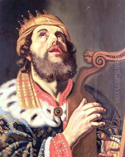 King David Oil Painting by Gerrit Van Honthorst