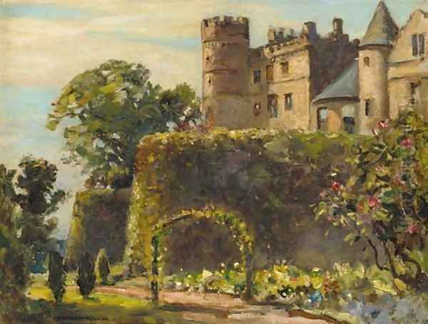 Ardencaple Castle Oil Painting by James Whitelaw Hamilton