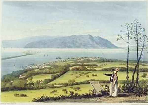 Kingston and Port Royal from Windsor Farm from A Pictureseque Tour of the Island of Jamaica Oil Painting by James Hakewill