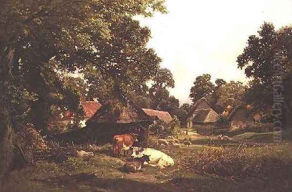 A Cottage Home in Surrey Oil Painting by Edward Henry Holder