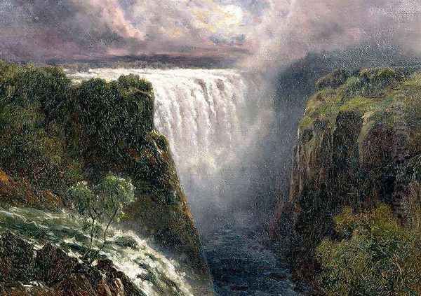 A View of Victoria Falls Oil Painting by Edward Henry Holder