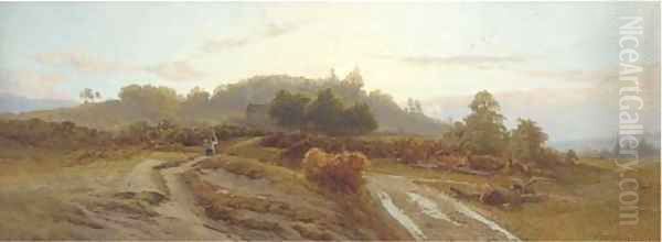 The first gleam, early morning on Reigate Heath Oil Painting by Edward Henry Holder