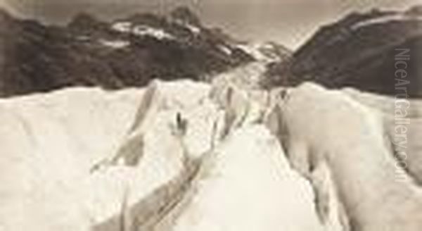 Glacier De Grindelwald Oil Painting by Adolphe Braun