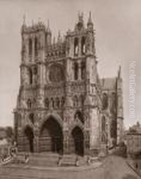 Notre Dame Oil Painting by Adolphe Braun