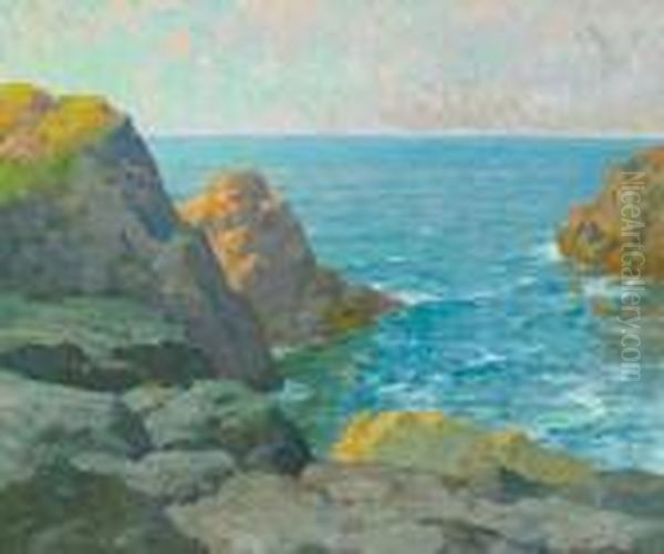 A Cove Along The California Coast Oil Painting by Maurice Braun