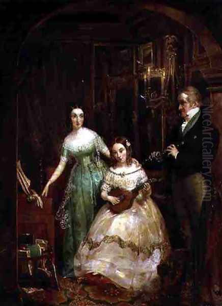 An Elegant Concert Oil Painting by Sir George Hayter