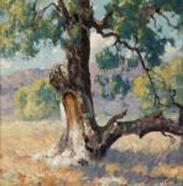 Under The Sycamore Oil Painting by Maurice Braun