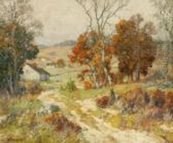 The Village Road Oil Painting by Maurice Braun