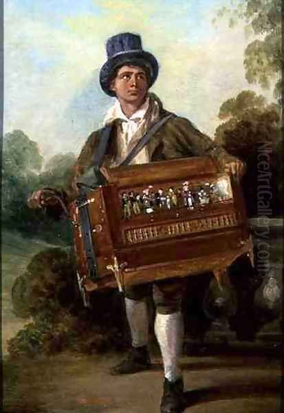 The Hurdy Gurdy Player Oil Painting by Sir George Hayter