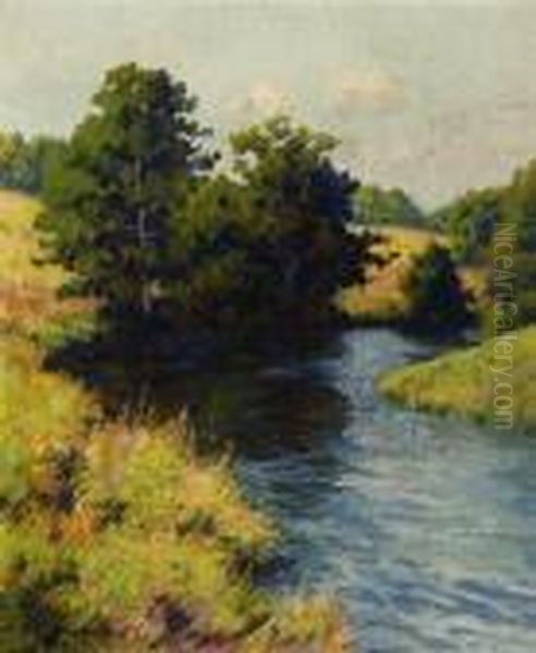 A Bend In The Stream Oil Painting by Maurice Braun