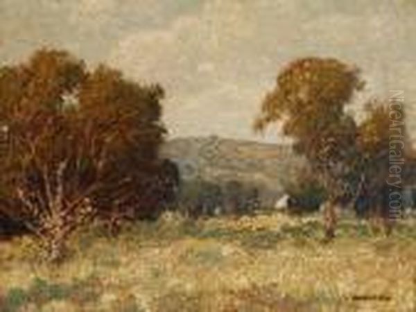 Summer Landscape With Houses Oil Painting by Maurice Braun