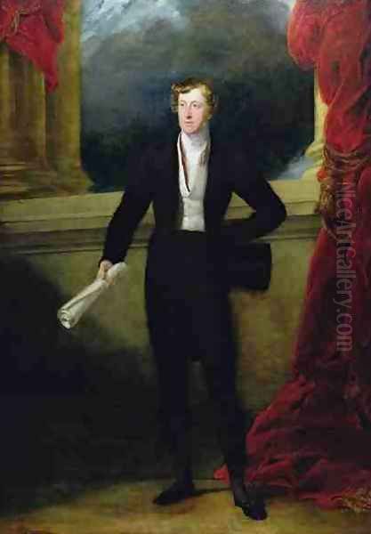 Portrait of William Spencer Cavendish 2 Oil Painting by Sir George Hayter