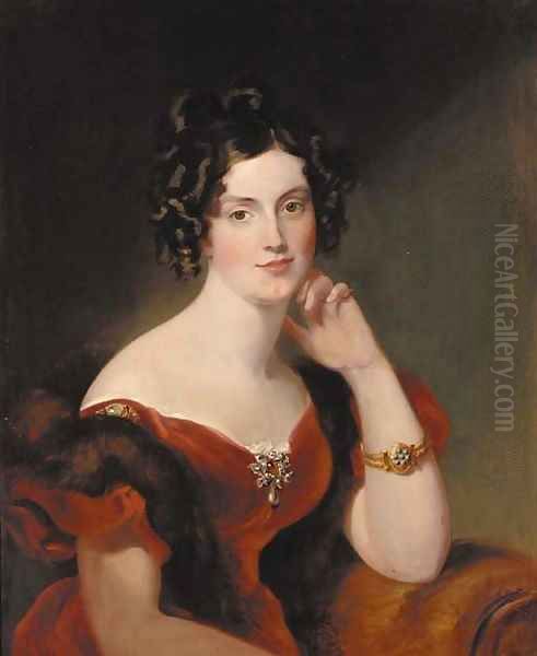 Portrait of Lady Elizabeth Harcourt Oil Painting by Sir George Hayter