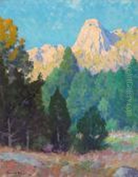 Tahquitz Peak Oil Painting by Maurice Braun