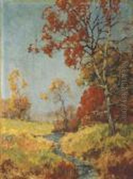 Autumn Stream Oil Painting by Maurice Braun