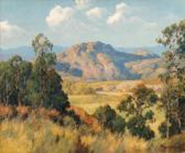 Mountains And Eucalyptus Oil Painting by Maurice Braun