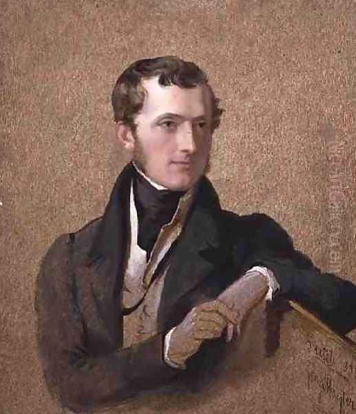 Portrait of Viscount Mahon 1805-75 later fifth Earl Stanhope Oil Painting by Sir George Hayter