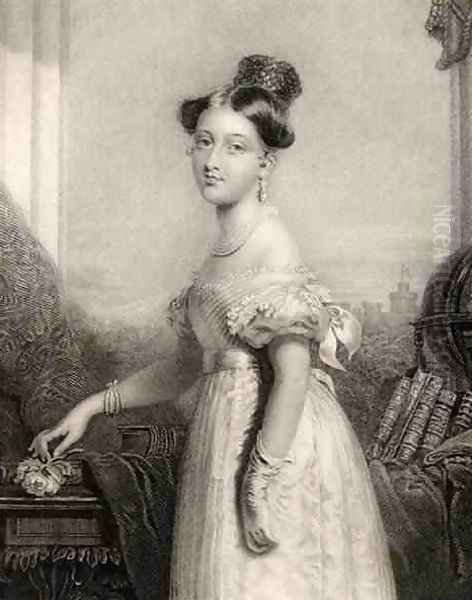 Princess Alexandrina Victoria of Saxe Coburg Oil Painting by Sir George Hayter