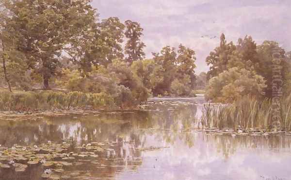 A Quiet River Oil Painting by Thomas H. Hunn