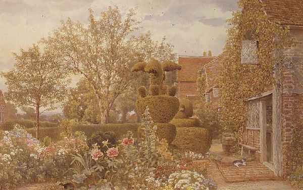 At West Horsley Surrey Oil Painting by Thomas H. Hunn